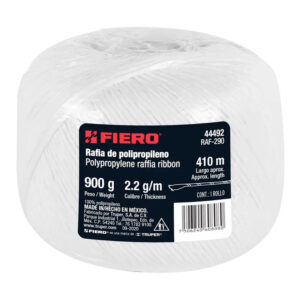 ROLLO DE RAFIA DE 410M COLOR BLANCO CALIBRE 2.2