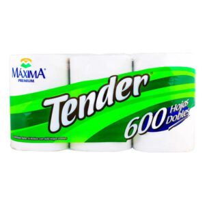 PAPEL HIGIÉNICO TENDER 6 ROLLOS DE 600 HOJAS